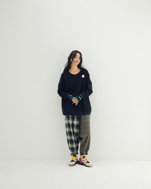 先行予約 STOF / Half flannel check Wide Pants
