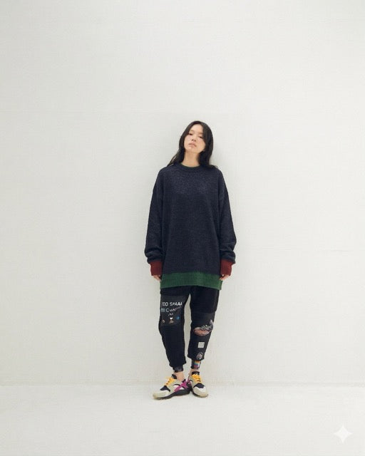 先行予約 STOF / Mohair Layer Knit Pulover