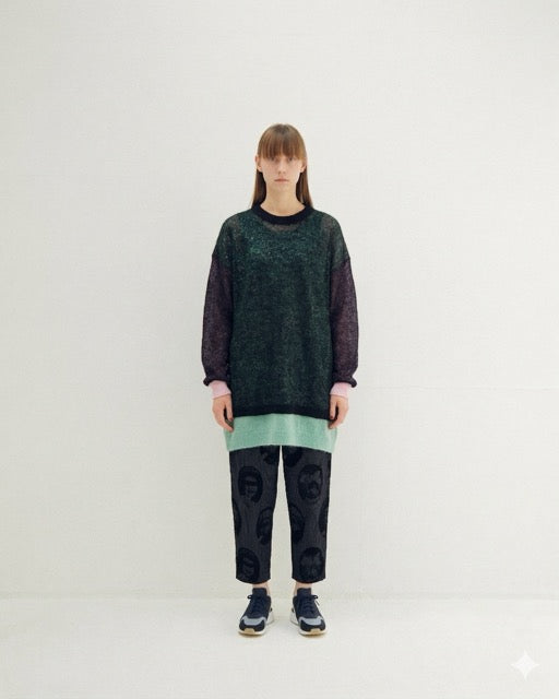 先行予約 STOF / Mohair Layer Knit Pulover